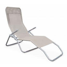 Aga Zahradní lehátko SIESTA Tmavě béžové