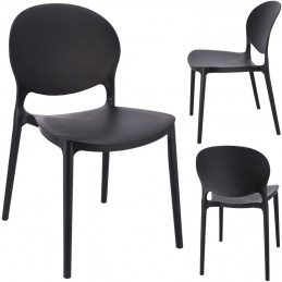 Plastová židle JUSTIN černá