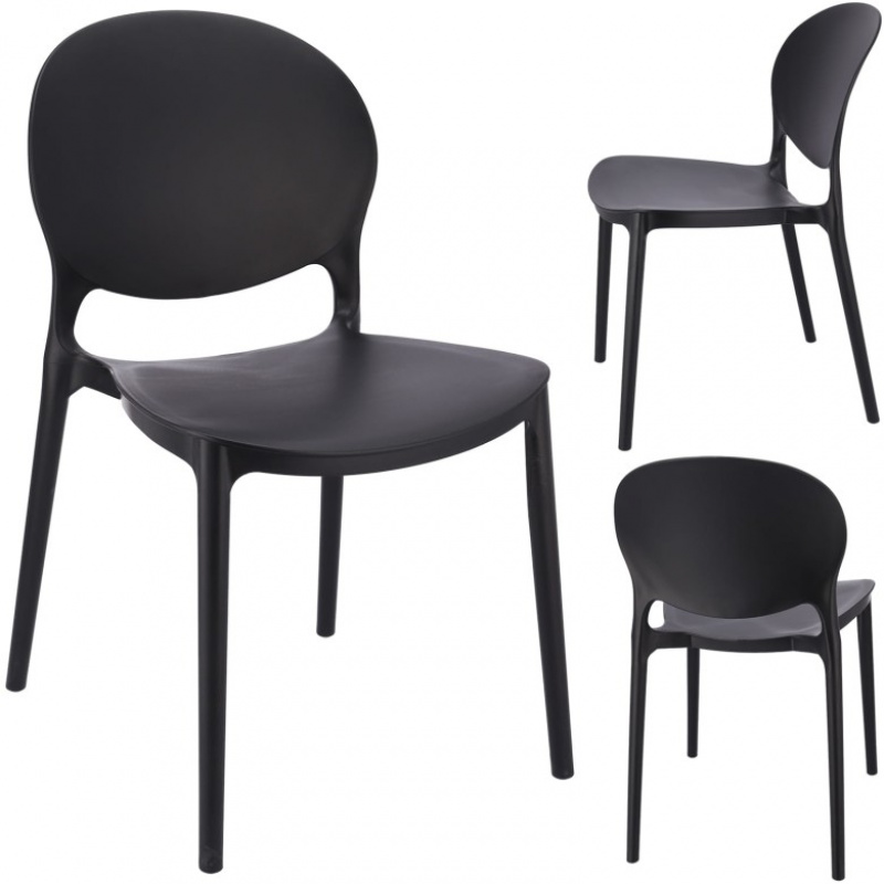 Plastová židle JUSTIN černá