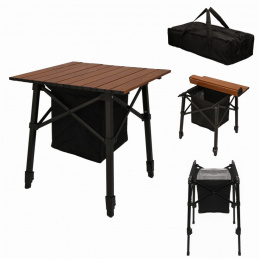 Kempingový stůl s termotaškou a nastavitelnou výškou