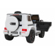 Mercedes AMG G63 pro děti bílý + dálkové ovládání + MP3 LED + pomalý start + EVA + pásy