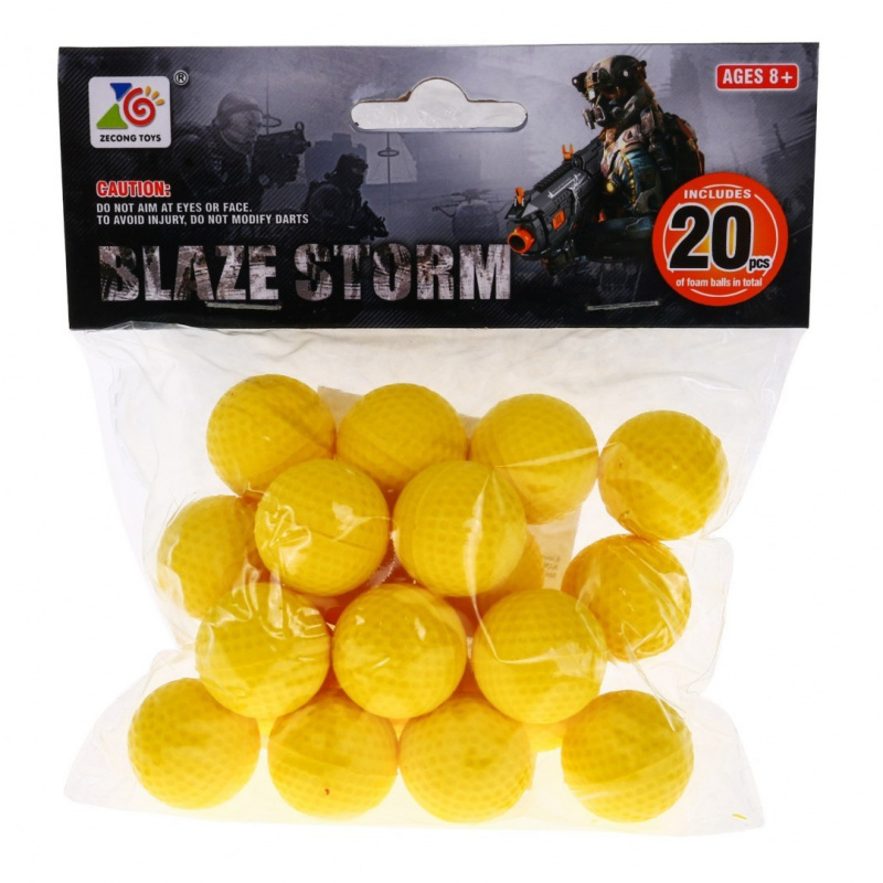 Sada 20 nábojů do pistole s pěnovými kuličkami Blaze Storm pro děti 8+