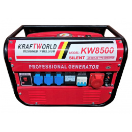 KraftWorld Třífázová benzínová elektrocentrála KW-8500 2 kW