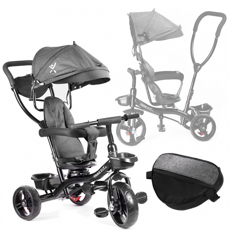 Aga Dětská tříkolka TRIKE FIX LITE šedá - 6DZ103 - II. JAKOST
