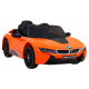 BMW I8 Lift Battery Car Orange + Dálkové ovládání + Pomalý start + 3-Pkt pásy + MP3 USB + LED dioda