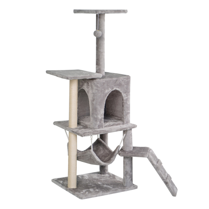Aga Škrabadlo pro kočky 42x49x136 cm Šedé