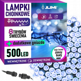 Světla pro vánoční stromek 500 LED studená bílá