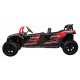 Čtyřmístná bugina ATV RACING UTV2000 s li-ion baterií Červená