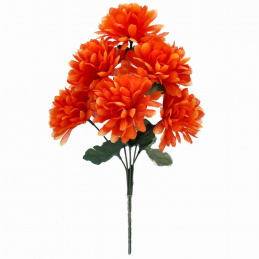 Kytice umělých květin oranžové Chryzantémy - 36 cm