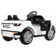 Elektrické autíčko Rapid Racer pro děti bílé + dálkové ovládání + pomalý start + EVA + MP3 LED