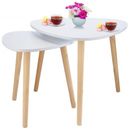 Bílá sada konferenčních stolků