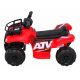 Dětská bateriová čtyřkolka Storm Red + 25W motor + MP3 USB + LED dioda