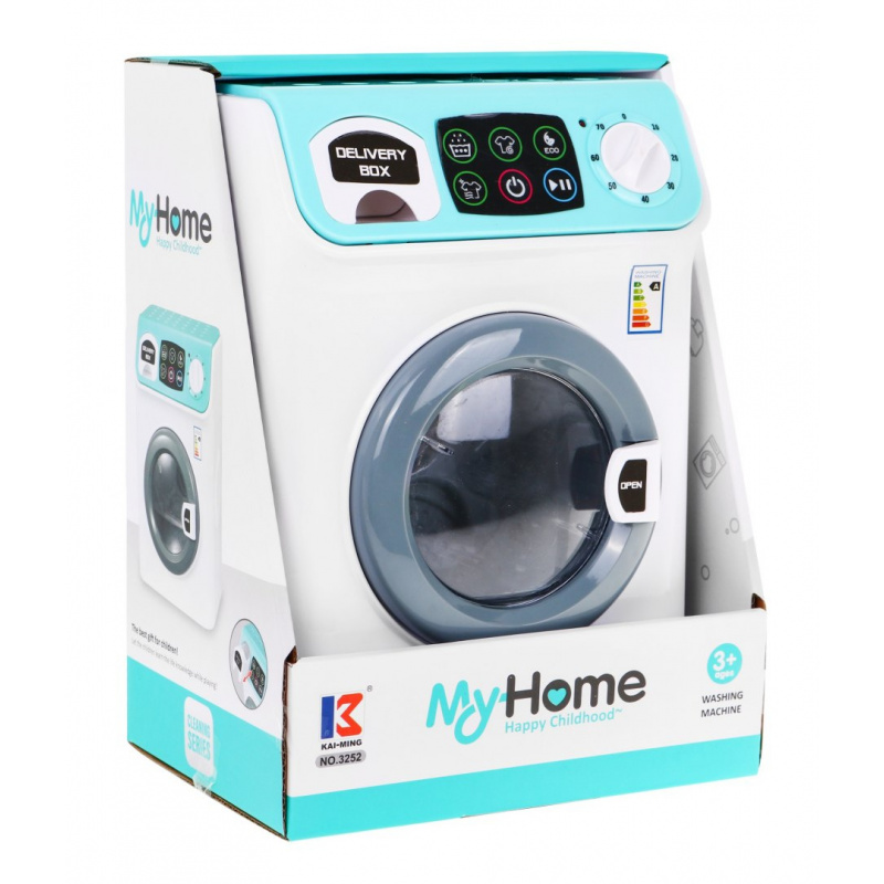 Interaktivní pračka pro děti 3+ Dotykový panel + zvuky Světla + otevíratelné prvky