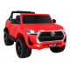 Toyota Hilux baterie pro děti Červená + pohon 4x4 + dálkové ovládání + 2 nosiče zavazadel + rádio MP3 + LED dioda