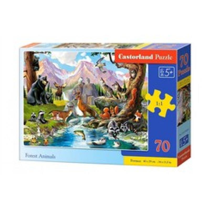 CASTORLAND Puzzle 70 dílků - Lesní zvířata