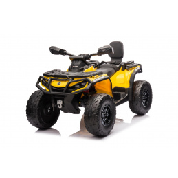 Quad Can Am Outlander ATV s pilotem Žlutý