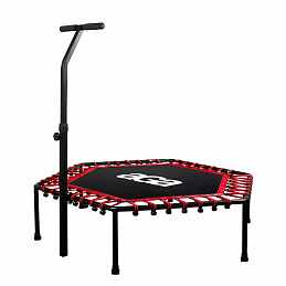 Aga FITNESS Trampolína 130 cm Červená + madlo - II. JAKOST