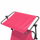 Aga 2x Zahradní polohovací lehátko se stříškou Růžové