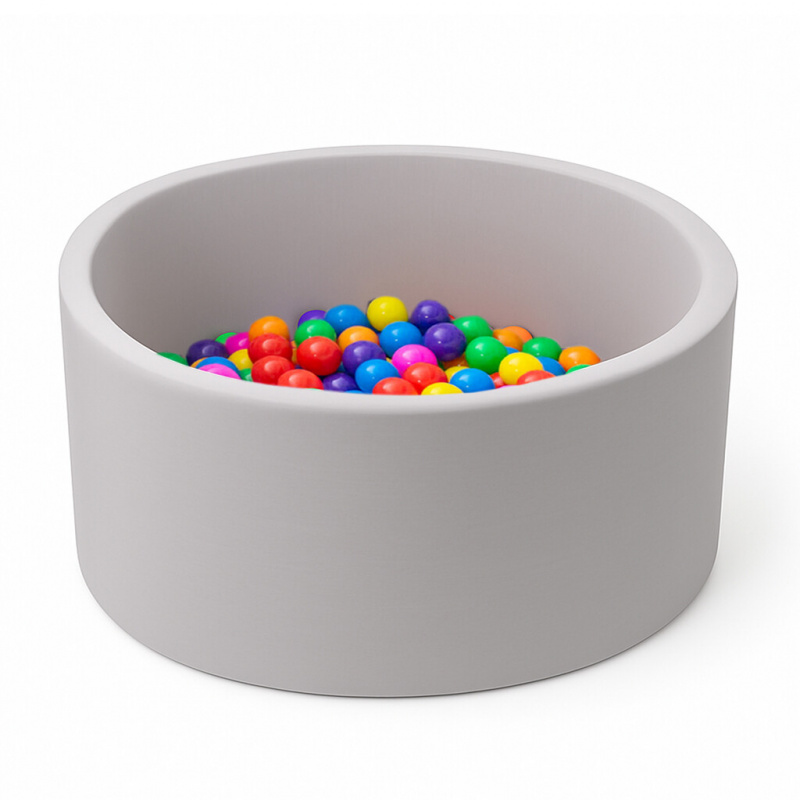 Aga Suchý bazén 90x40 cm s míčky Šedý