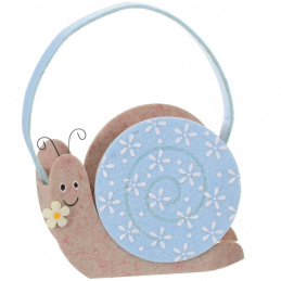 Velikonoční košík z plsti - šnek - modrý a béžový