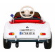 BMW 507 Retro dětské elektrické auto bílé + LED audio + dálkové ovládání + eko kůže + EVA + pomalý start