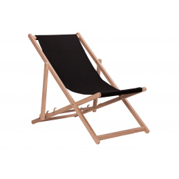 Aga Dřevěné skládací lehátko Černé