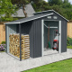 Aga Zahradní domek 173x300x222 cm Tmavě Šedý