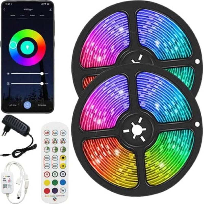 Sada LED pásků 20m RGB Smart WIFI MOBILE