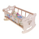 Dřevěná kolébka pro panenku 50 cm s lůžkovinami ZA2021