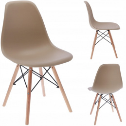 Skandinávská plastová židle EVA béžová