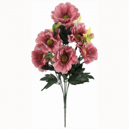 Umělá květina Gerbera bordová - 42 cm