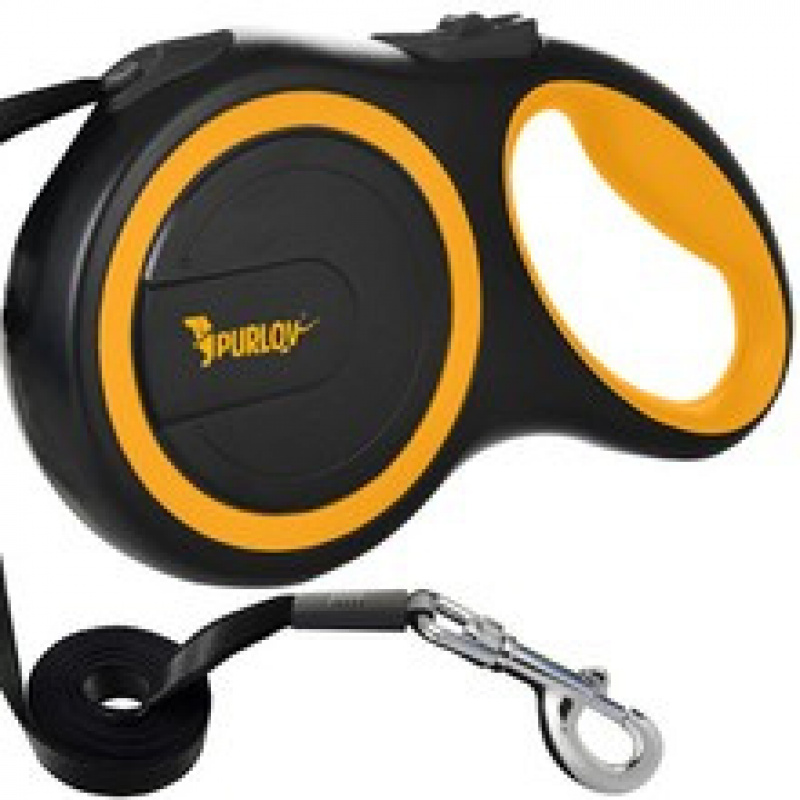 Samonavíjecí vodítko 8 m, 50 Kg černošedé Purlov 19786