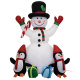 SVÍTÍCÍ VELKÝ nafukovací SNĚHULÁK LED 180 cm