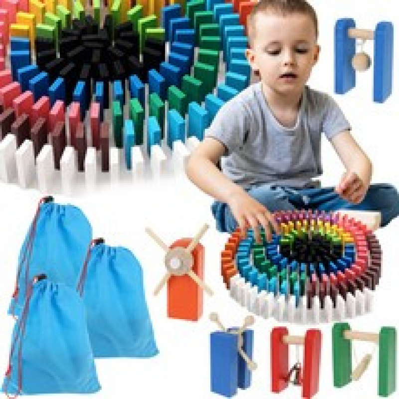 Dřevěné domino barevné 1080 ks Kruzzel 9397