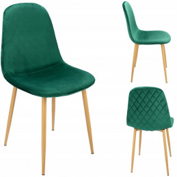 Čalouněná velurová židle VIGO, zelená