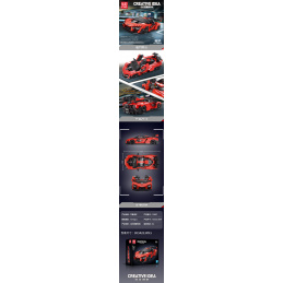 Sada Stavebnic Sportovní Auto Oranžové 1372ks.