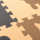 Aga Kontrastní pěnové Puzzle 85 cm x 85 cm 9 dílů Hnědé