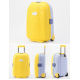 Dětský cestovní kufr na kolečkách, příruční zavazadlo žlutý