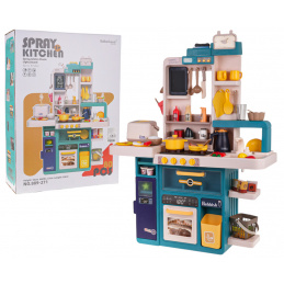 Kuchyně Kuchyňský Koutek s Funkcí Světel, Zvuku a Vody 80ks. Modrá