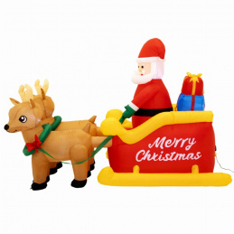 Nafukovací Mikuláš na saních dekorace