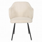Sametová židle AMELIA moderní - krémová