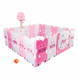 Aga4Kids Dětská plastová ohrádka 223x192x64 cm Růžová - 2.JAKOST