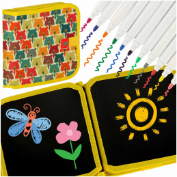 Aga Skládací přenosná křídová tabule Medvídek