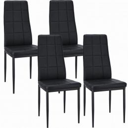 Židle GALA ekokůže černé - 4 kusy