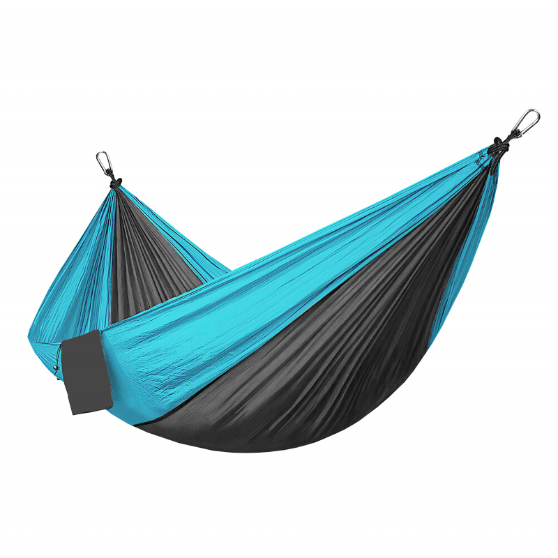 Aga Cestovní houpací síť 270x140 cm Černo-modrá