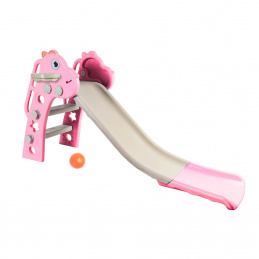 Aga4Kids Skluzavka s madlem 130 cm DS3701 Růžová