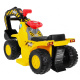 Dětský bagr na baterie Rider + helma + pohyblivá lžíce + úložný prostor