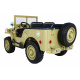 Retro vojenské auto pro 3 děti Matcha + pohon 4x4 + úložné prostory + EVA + pomalý start + MP3 LED