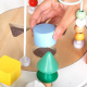 Aga4Kids Dětský montessori stůl s aktivitami a vláčkodráhou