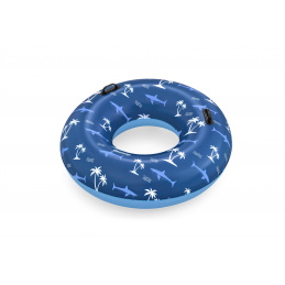 BESTWAY modrý žralok plavecký kruh 119cm vinyl + 2 rukojeti
